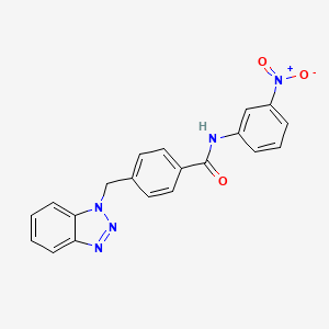 molecular formula C20H15N5O3 B3638098 4-(benzotriazol-1-ylmethyl)-N-(3-nitrophenyl)benzamide 