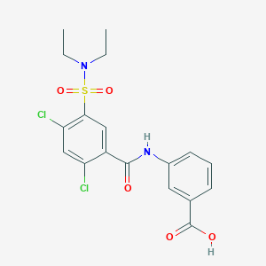 3-[[2,4-Dichloro-5-(diethylsulfamoyl)benzoyl]amino]benzoic acid