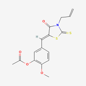 5-[(3-allyl-4-oxo-2-thioxo-1,3-thiazolidin-5-ylidene)methyl]-2-methoxyphenyl acetate