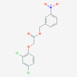 molecular formula C15H11Cl2NO5 B3638172 (3-Nitrophenyl)methyl 2-(2,4-dichlorophenoxy)acetate 