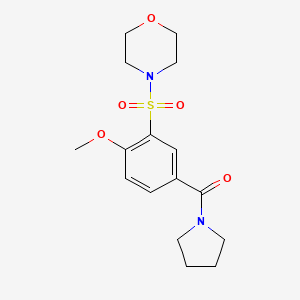 4-{[2-methoxy-5-(1-pyrrolidinylcarbonyl)phenyl]sulfonyl}morpholine