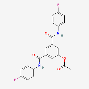 3,5-bis{[(4-fluorophenyl)amino]carbonyl}phenyl acetate