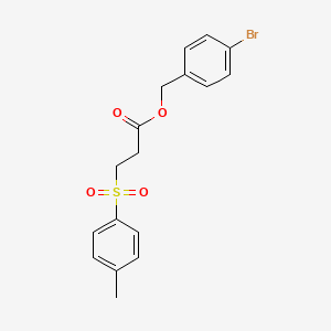 molecular formula C17H17BrO4S B3638201 4-bromobenzyl 3-[(4-methylphenyl)sulfonyl]propanoate 