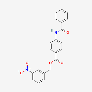 molecular formula C21H16N2O5 B3638216 3-nitrobenzyl 4-(benzoylamino)benzoate 