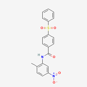 4-(benzenesulfonyl)-N-(2-methyl-5-nitrophenyl)benzamide