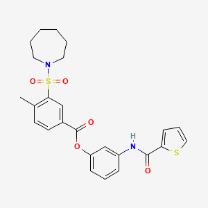 [3-(Thiophene-2-carbonylamino)phenyl] 3-(azepan-1-ylsulfonyl)-4-methylbenzoate