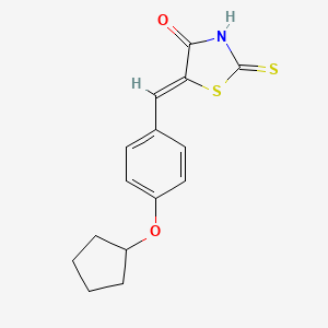 5-[4-(cyclopentyloxy)benzylidene]-2-thioxo-1,3-thiazolidin-4-one