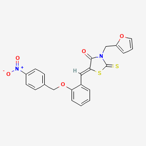 3-(2-furylmethyl)-5-{2-[(4-nitrobenzyl)oxy]benzylidene}-2-thioxo-1,3-thiazolidin-4-one