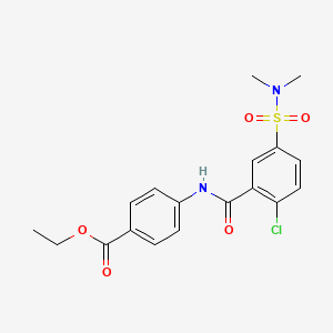 Ethyl 4-[[2-chloro-5-(dimethylsulfamoyl)benzoyl]amino]benzoate