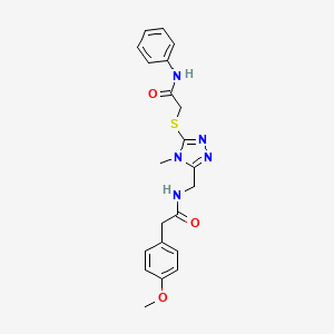 2-(4-methoxyphenyl)-N-[(4-methyl-5-{[2-oxo-2-(phenylamino)ethyl]sulfanyl}-4H-1,2,4-triazol-3-yl)methyl]acetamide