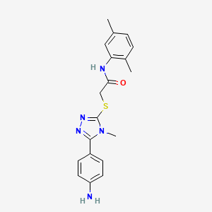 2-{[5-(4-aminophenyl)-4-methyl-4H-1,2,4-triazol-3-yl]thio}-N-(2,5-dimethylphenyl)acetamide