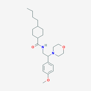 molecular formula C24H38N2O3 B363835 4-butyl-N-[2-(4-methoxyphenyl)-2-(morpholin-4-yl)ethyl]cyclohexanecarboxamide CAS No. 956158-15-9