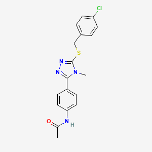 N-(4-{5-[(4-chlorobenzyl)sulfanyl]-4-methyl-4H-1,2,4-triazol-3-yl}phenyl)acetamide