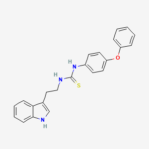 molecular formula C23H21N3OS B3638371 3-[2-(1H-INDOL-3-YL)ETHYL]-1-(4-PHENOXYPHENYL)THIOUREA 