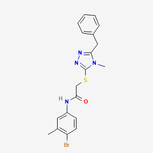 2-[(5-benzyl-4-methyl-1,2,4-triazol-3-yl)sulfanyl]-N-(4-bromo-3-methylphenyl)acetamide