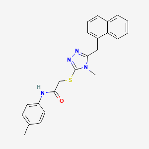 2-{[4-methyl-5-(naphthalen-1-ylmethyl)-4H-1,2,4-triazol-3-yl]sulfanyl}-N-(4-methylphenyl)acetamide