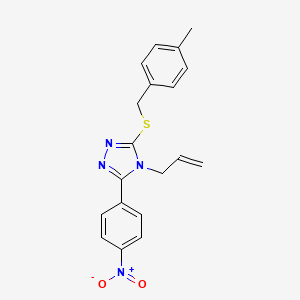 molecular formula C19H18N4O2S B3638401 3-[(4-methylbenzyl)sulfanyl]-5-(4-nitrophenyl)-4-(prop-2-en-1-yl)-4H-1,2,4-triazole 