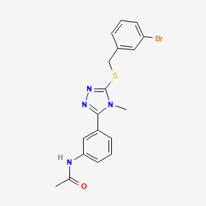 N-(3-{5-[(3-bromobenzyl)sulfanyl]-4-methyl-4H-1,2,4-triazol-3-yl}phenyl)acetamide