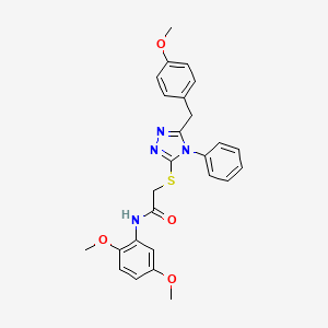 N-(2,5-dimethoxyphenyl)-2-{[5-(4-methoxybenzyl)-4-phenyl-4H-1,2,4-triazol-3-yl]sulfanyl}acetamide