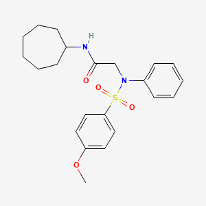 N~1~-cycloheptyl-N~2~-[(4-methoxyphenyl)sulfonyl]-N~2~-phenylglycinamide