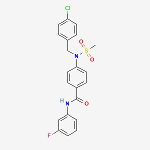 4-[(4-chlorobenzyl)(methylsulfonyl)amino]-N-(3-fluorophenyl)benzamide