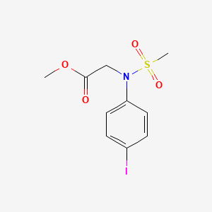 molecular formula C10H12INO4S B3638518 methyl N-(4-iodophenyl)-N-(methylsulfonyl)glycinate 