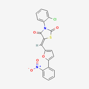 3-(2-chlorophenyl)-5-{[5-(2-nitrophenyl)-2-furyl]methylene}-1,3-thiazolidine-2,4-dione