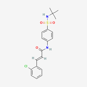 molecular formula C19H21ClN2O3S B3638540 (E)-N-{4-[(TERT-BUTYLAMINO)SULFONYL]PHENYL}-3-(2-CHLOROPHENYL)-2-PROPENAMIDE 