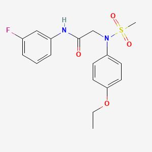 2-(4-ethoxy-N-methylsulfonylanilino)-N-(3-fluorophenyl)acetamide