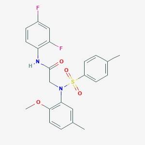 N~1~-(2,4-difluorophenyl)-N~2~-(2-methoxy-5-methylphenyl)-N~2~-[(4-methylphenyl)sulfonyl]glycinamide