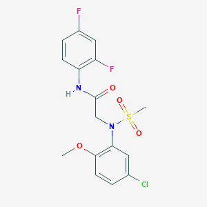 N~2~-(5-chloro-2-methoxyphenyl)-N~1~-(2,4-difluorophenyl)-N~2~-(methylsulfonyl)glycinamide