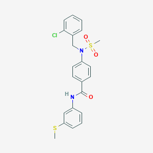 4-[(2-chlorobenzyl)(methylsulfonyl)amino]-N-[3-(methylthio)phenyl]benzamide