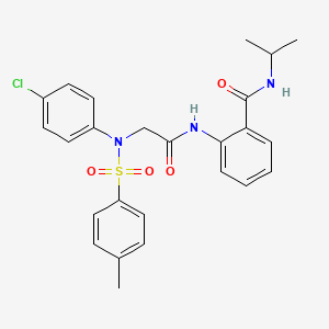 2-({N-(4-chlorophenyl)-N-[(4-methylphenyl)sulfonyl]glycyl}amino)-N-isopropylbenzamide