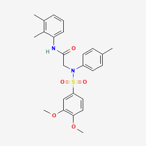 2-(N-(3,4-dimethoxyphenyl)sulfonyl-4-methylanilino)-N-(2,3-dimethylphenyl)acetamide