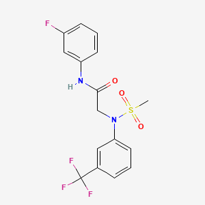 N~1~-(3-fluorophenyl)-N~2~-(methylsulfonyl)-N~2~-[3-(trifluoromethyl)phenyl]glycinamide