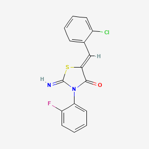 5-(2-chlorobenzylidene)-3-(2-fluorophenyl)-2-imino-1,3-thiazolidin-4-one