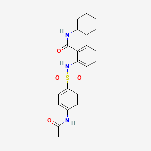 2-({[4-(acetylamino)phenyl]sulfonyl}amino)-N-cyclohexylbenzamide