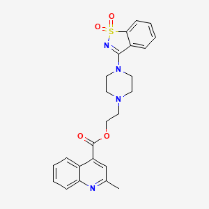 2-[4-(1,1-dioxido-1,2-benzisothiazol-3-yl)-1-piperazinyl]ethyl 2-methyl-4-quinolinecarboxylate