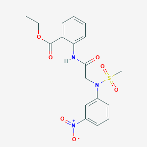 ethyl 2-{[N-(methylsulfonyl)-N-(3-nitrophenyl)glycyl]amino}benzoate