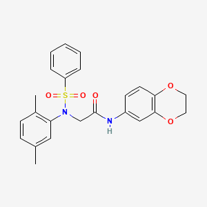 N~1~-(2,3-dihydro-1,4-benzodioxin-6-yl)-N~2~-(2,5-dimethylphenyl)-N~2~-(phenylsulfonyl)glycinamide