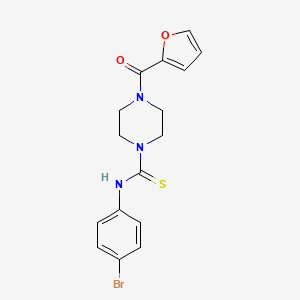 molecular formula C16H16BrN3O2S B3638710 N-(4-bromophenyl)-4-(furan-2-carbonyl)piperazine-1-carbothioamide 