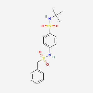 N-TERT-BUTYL-4-(PHENYLMETHANESULFONAMIDO)BENZENE-1-SULFONAMIDE