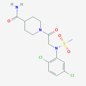 1-[2-(2,5-dichloro-N-methylsulfonylanilino)acetyl]piperidine-4-carboxamide