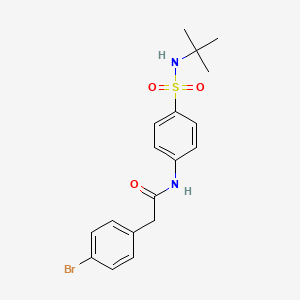 2-(4-bromophenyl)-N-[4-(tert-butylsulfamoyl)phenyl]acetamide