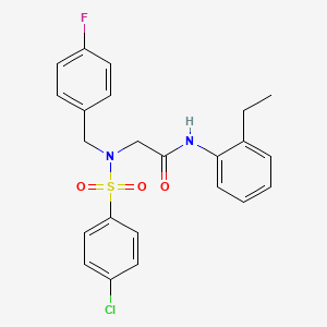 N~2~-[(4-chlorophenyl)sulfonyl]-N-(2-ethylphenyl)-N~2~-(4-fluorobenzyl)glycinamide