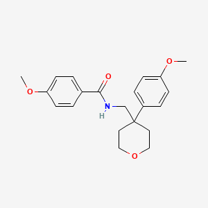 B3638753 4-methoxy-N-{[4-(4-methoxyphenyl)tetrahydro-2H-pyran-4-yl]methyl}benzamide CAS No. 440087-52-5