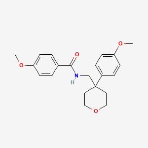 4-Methoxy-N-{[4-(4-methoxyphenyl)oxan-4-YL]methyl}benzamide