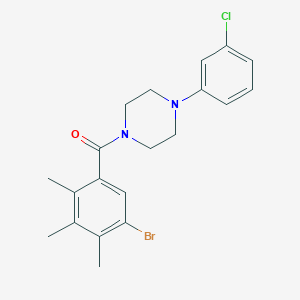 1-(5-bromo-2,3,4-trimethylbenzoyl)-4-(3-chlorophenyl)piperazine