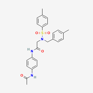 N-(4-acetamidophenyl)-2-[(4-methylphenyl)methyl-(4-methylphenyl)sulfonylamino]acetamide