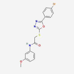 2-{[5-(4-bromophenyl)-1,3,4-oxadiazol-2-yl]sulfanyl}-N-(3-methoxyphenyl)acetamide